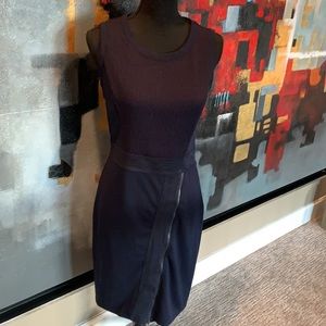 Versona business dress n size 6 navy blue front zipper embellish new wit…